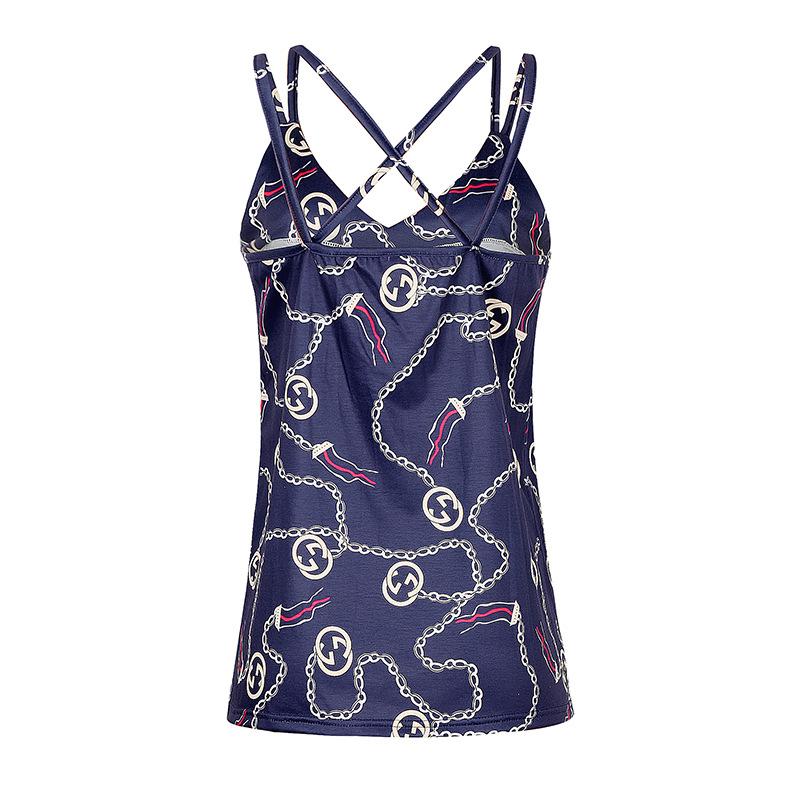 Women Chain Printed Sleeveless Tops