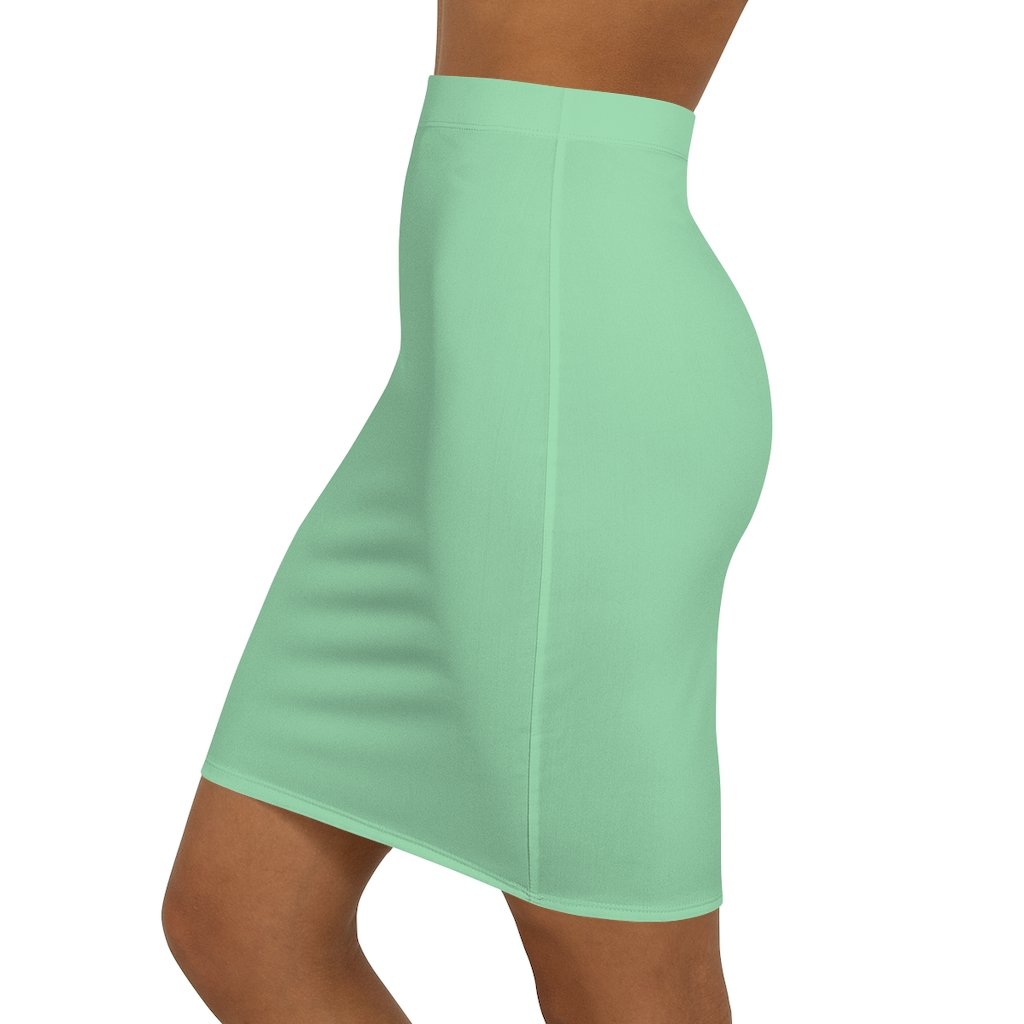 Womens Mint Green Pencil Skirt