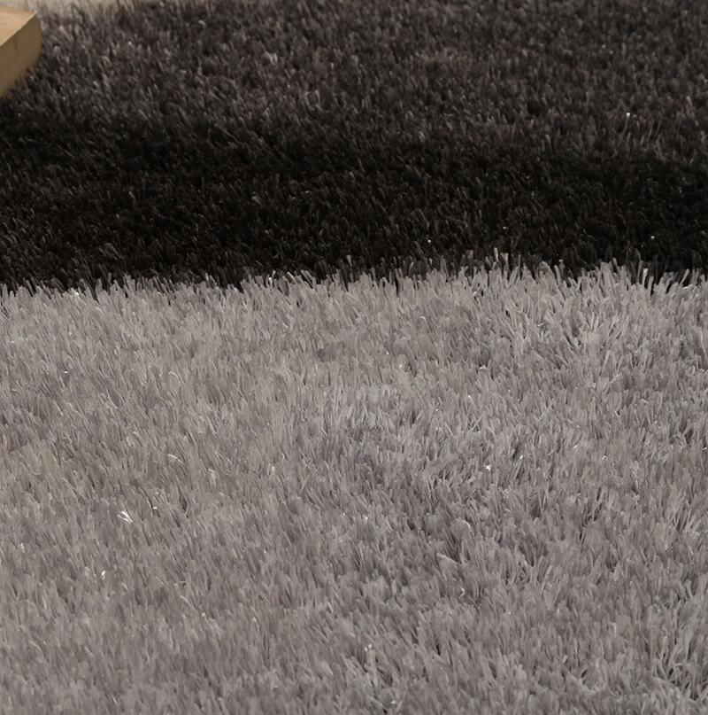 Aria Soft Pile Shag Area Rug Grey Print