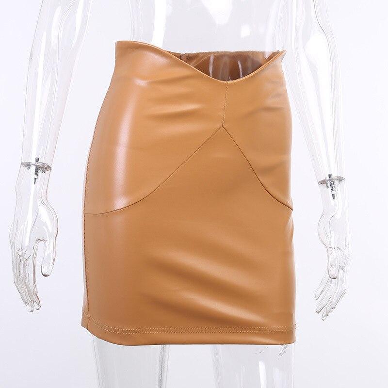 Sexy PU Leather Skirt Pencil Mini Bodycon Skirts