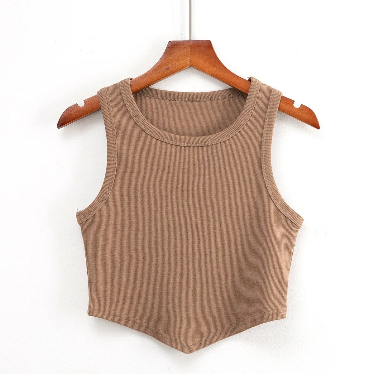 Women Solid Color Tank Top Blouse