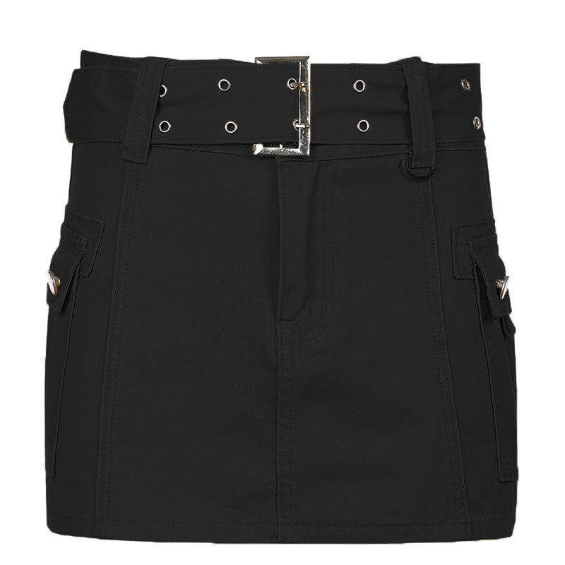 Aesthetics Basic Belted Low Waist Micro Skirt