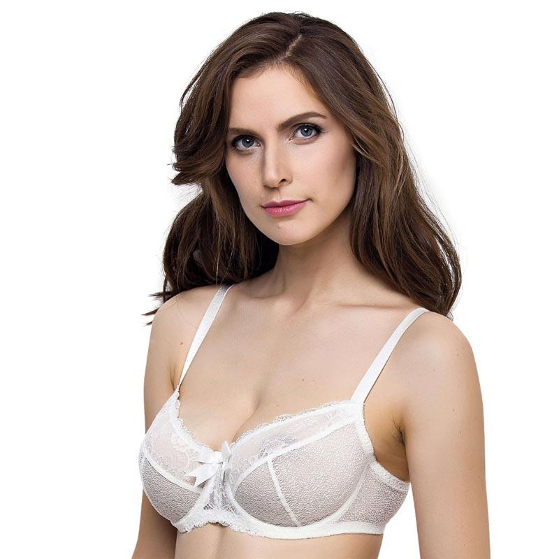 Lauma Sparkling Bridal Full Figure Sheer Lace Bra