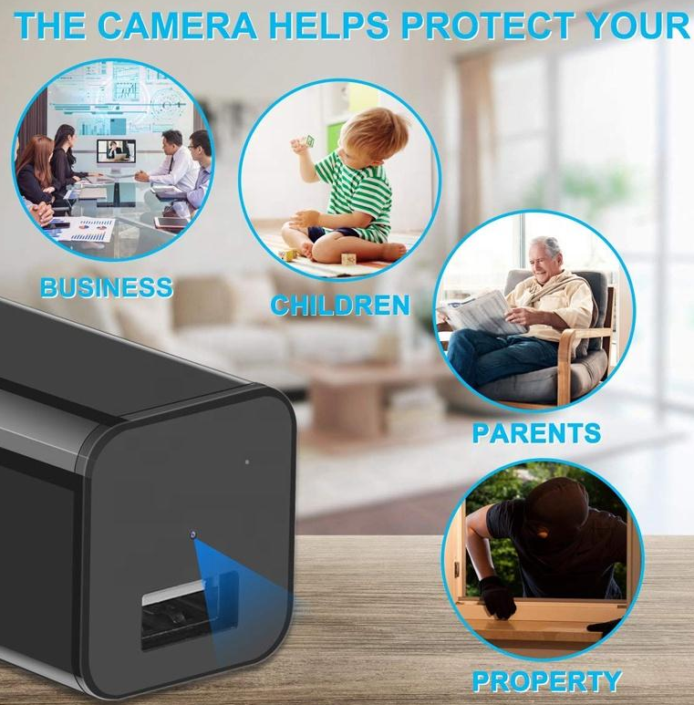 1080P Nanny Cam Spy Camera Charger Hidden Camera