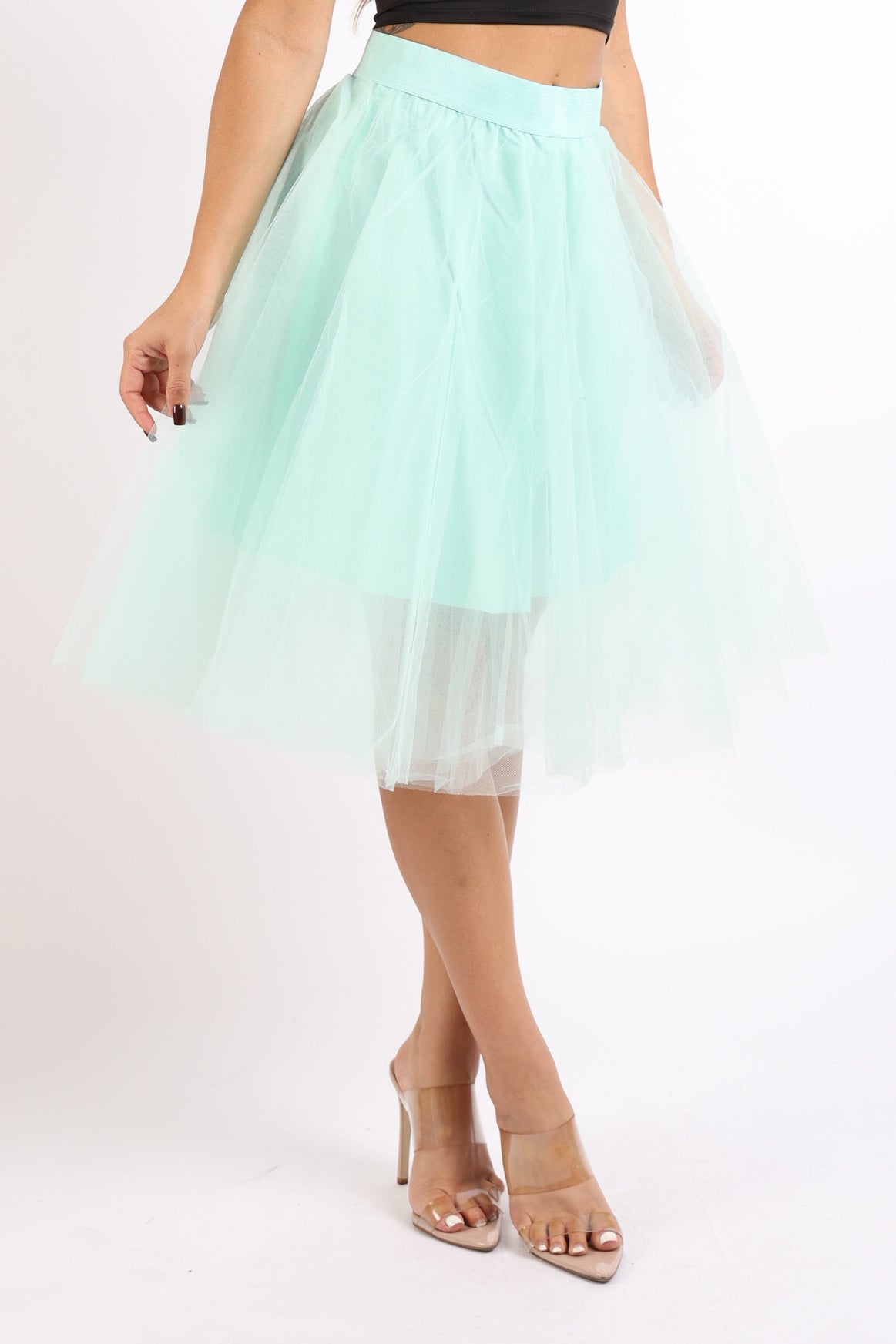 Tutu Tulle Knee Length A Line Ballet Dance Prom Party Layers Skirt