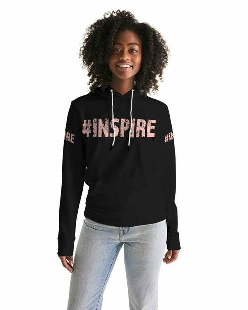 Womens Hoodie - Pullover Hooded Sweatshirt - Peach Graphic /Inspire